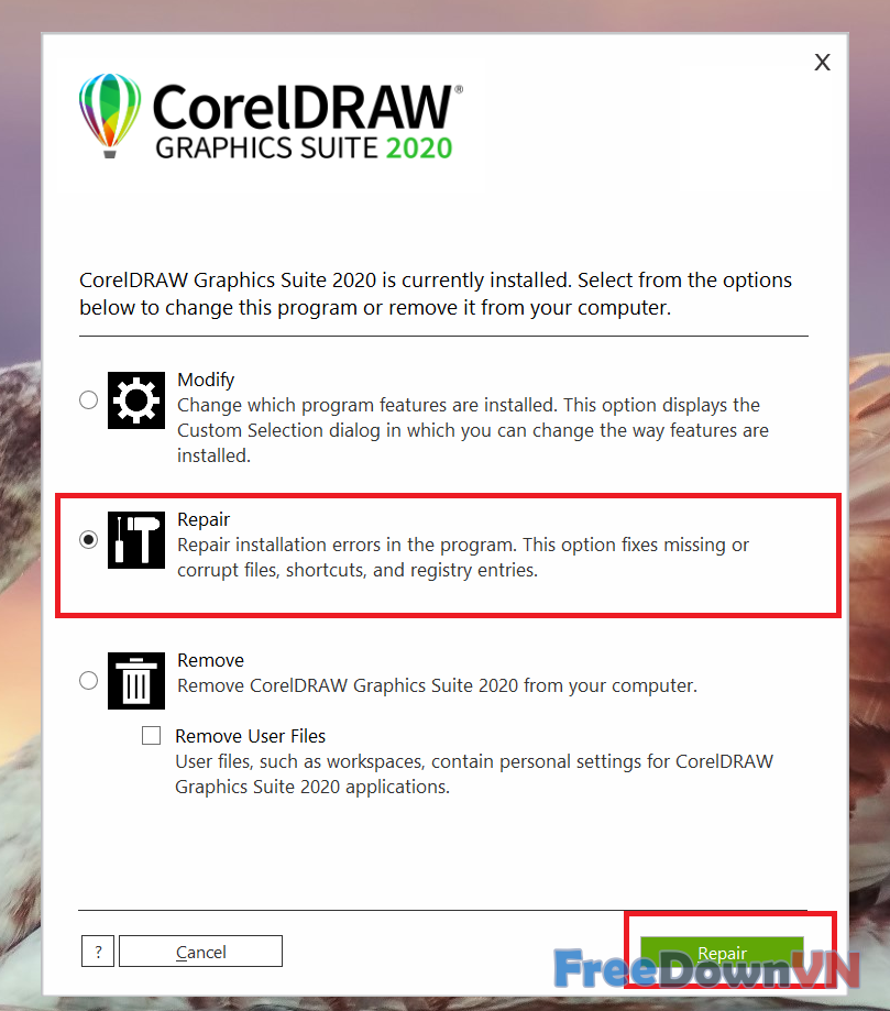 Cài đặt CorelDRAW 2020