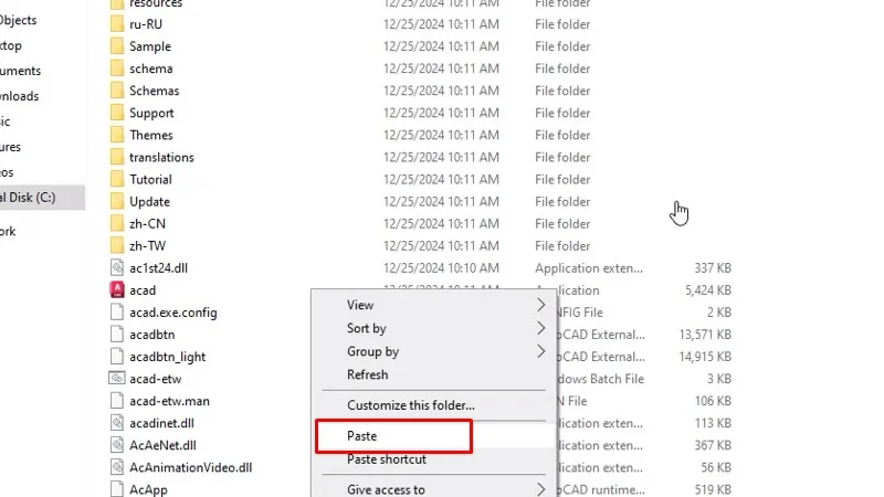 AutoCad 2024 tích hợp tính năng máy học (machine learning) 18 Paste vào như hình