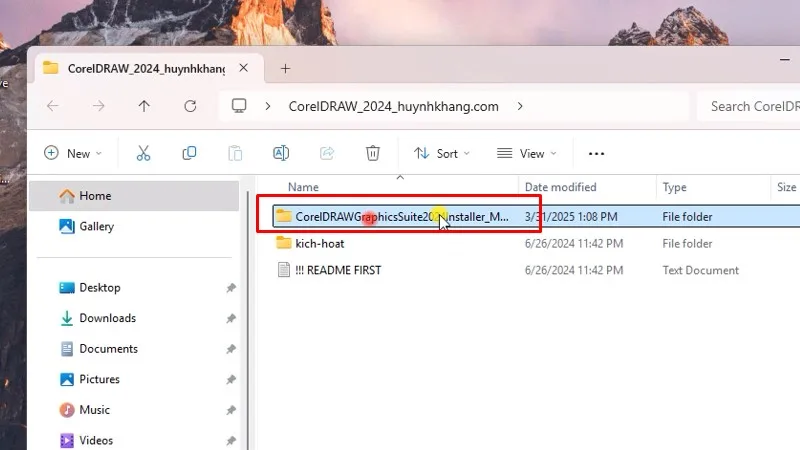 Vào thư mục như hình