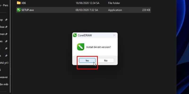 CorelDraw 2020: Download, Cài đặt & Hướng dẫn 13 Bấm chọn YES
