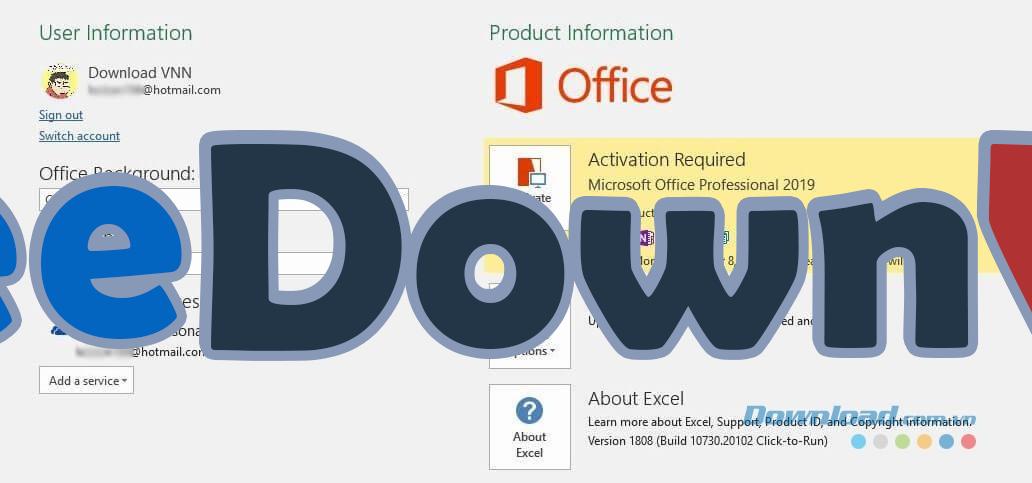 Giao diện của Microsoft Office 2019