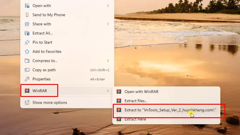 VnTools Excel 2016: Hướng Dẫn Chi Tiết Cài Đặt và Sử Dụng 11 Giải nén phần mềm Vntool Excel