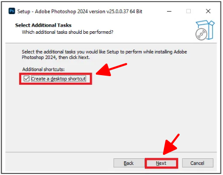 Tạo shortcur photoshop 2024 trên màn hình