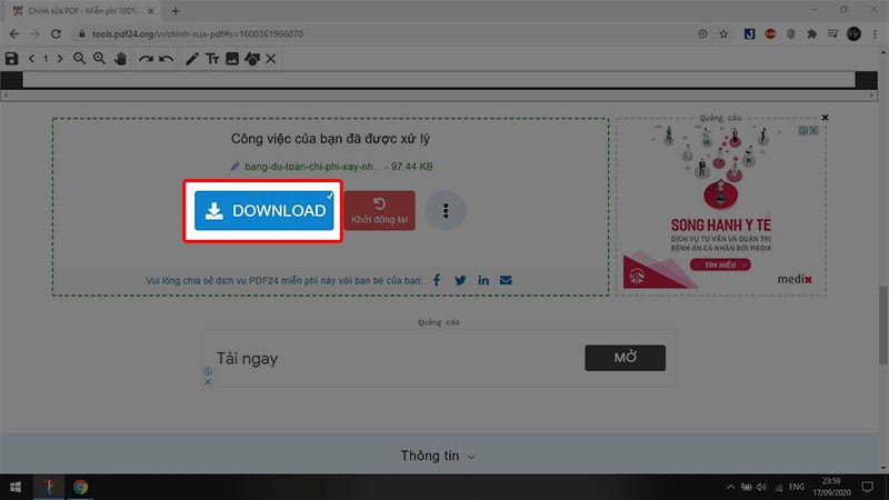 Chọn Download tải file PDF.