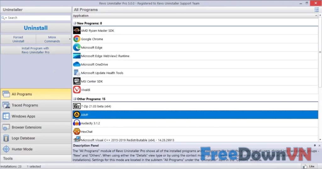 cài đặt Revo Uninstaller Pro