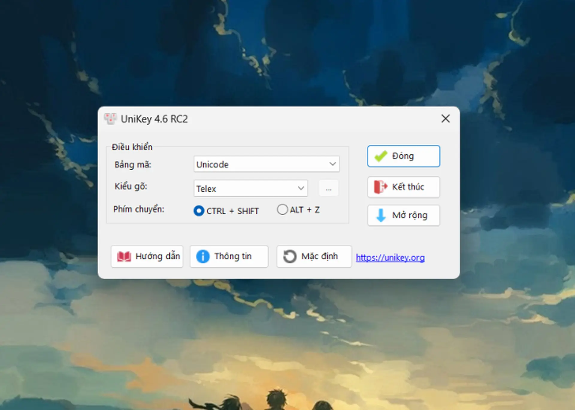 cài đặt Unikey mới nhất