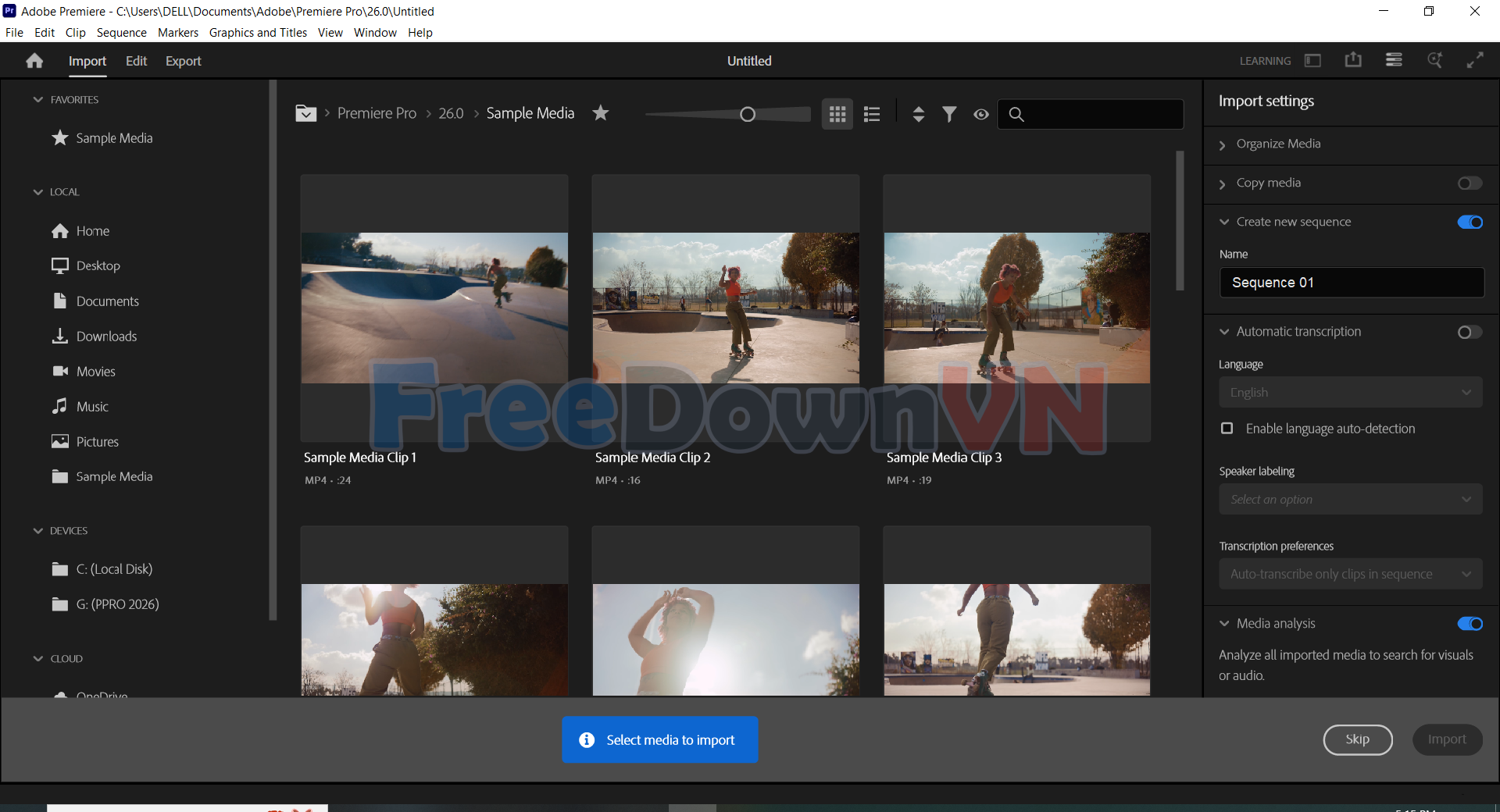 cài đặt Premiere Pro 2026