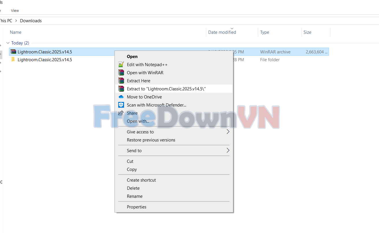 cài đặt Lightroom 2025 full crack